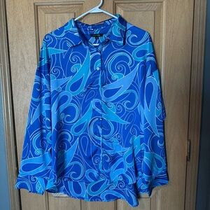 Women’s Paisley button down shirt